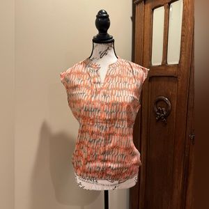 Banana Republic Peach, Beige, Gray Shell with Pleats